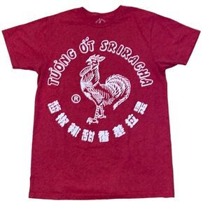 Sriracha Red Men’s Short Sleeve Crewneck Tee Shirt Size Medium